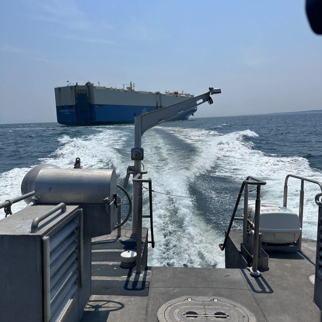 Large ship on the ocean