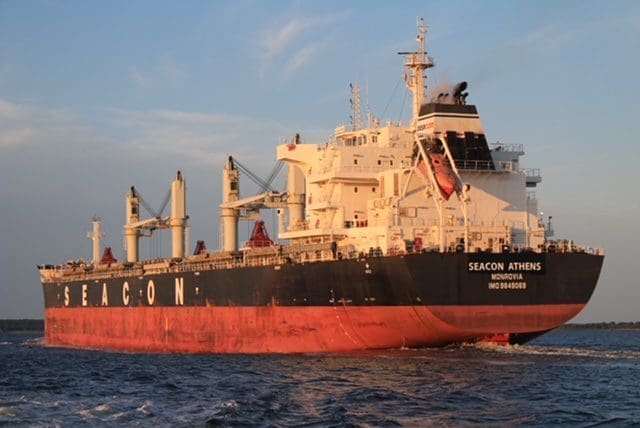 Seacon Athens cargo ship at sea