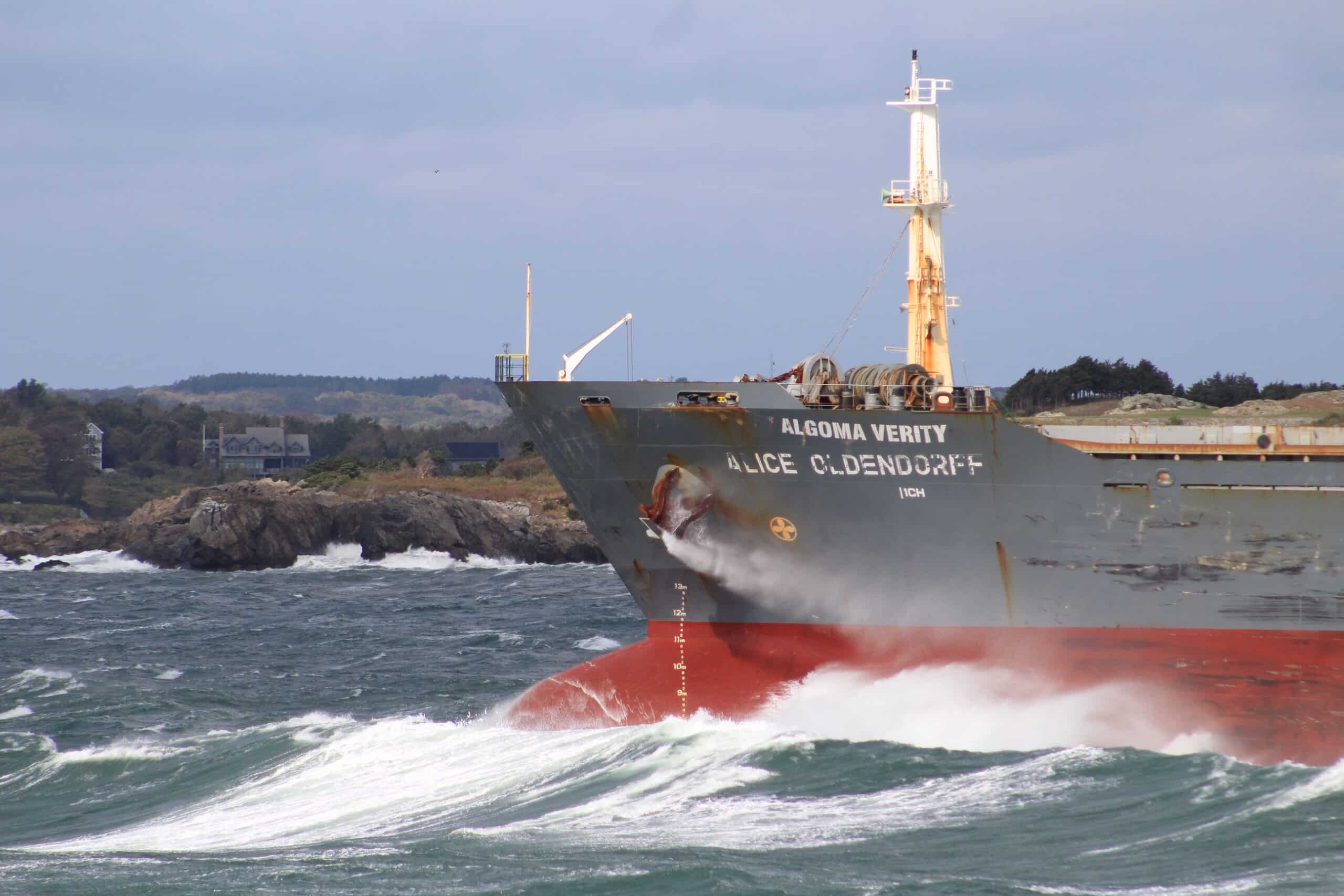 Cargo ship Alice Oldendorff sailing